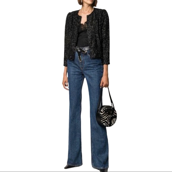 Vintage Riviera International Sequins Jacket Black Sequins Vintage Size 40 1960s - Picture 10 of 10